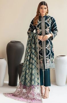 Pakistani Velvet Dresses, Pakistani Velvet Suits, Wedding Dresses Pakistani, Velvet Sleeve, Organza Sleeves, Pakistani Wedding Dress, Velvet Suit, Embroidered Velvet