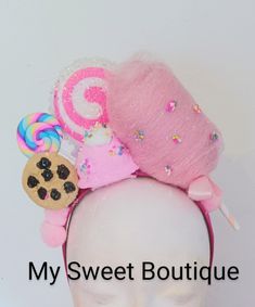 Sweets, sweets, sweets  And No Calories!  Just fun!  This headband is for Ages 12+ up to and including Adults! Ice Cream Hair, Lollipop Cookies, Cheshire Cat Costume, Large Lollipops, Swirl Lollipop, Fake Sprinkles, Candy Makeup, Swirl Lollipops, Tiara Headpieces