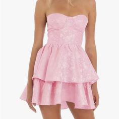 Xxs Pink Hoco Dress! Open To Offers!! Brand New And Never Worn Casual Strapless Mini Dress For Cocktail, Pink Hoco Dress, Helen Reddy, Hoco Dresses Pink, Prom Dress Inspo, Winter Ball, Hoco Dress, Dress Inspo, Hoco Dresses