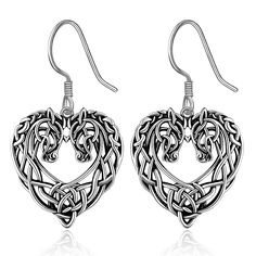 PRICES MAY VARY. 【ENDLESS ROYALTY】Celtic knot represents eternity and never ending, the horse represents royalty and trust. The Celtic horse earrings a perfect gift express your love, royalty ,honest, trust to someone you love most. 【HORSE KEEPSAKE JEWELRY】The horse head and heart earrings are an expression of love and caring for horses, and the relationship between a girl/women and her horse. The horse earrings can be a keepsake jewelry gift for horse/mustang lovers, owner of a horse, who love Horse Keepsake, Sea Turtle Christmas, Bunny Strawberry, Celtic Horse, Horse Mustang, Viking Earrings, Turtle Christmas, Jewelry Valentines Day, Horse Earrings