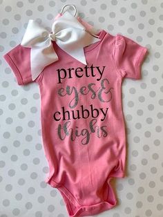 Pretty Eyes & Chubby Thighs Bodysuit | The Preppy Pair Boy Fashion, Pretty Eyes, Baby Sleep