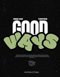 an advertisement for the urban edge streetwear company, goon yay on a black background