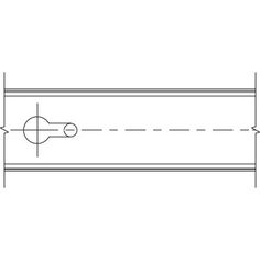 the drawing shows an image of a door handle with a key on it and two arrows pointing