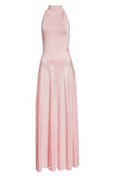 From the Parisian bridge-turned-runway spring '24 show, this body-con-meets-ballet dress's design spans from fitted to flowing and from opaque to sheer. 54" center front length (size 2US/34FR) Slips on over head Funnel neck Sleeveless, with cutaway shoulders Racerback Partially lined 88% viscose, 11% polyamide, 1% polyurethane Dry clean Made in Italy Designer Clothing Parisian Dress, Celebrity Skin, Long Gown Dress, Viscose Dress, Ballet Dress, Black Tie Dress, Church Dresses, Fantasy Gowns, Funnel Neck