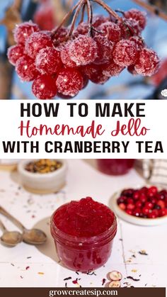 homemade jello with cranberry tea is the perfect treat to make for christmas