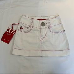 Reposhing This Item I Purchased From @Rstafford25. Loved It, But Ready To Rotate For Something New. Questions? Leave A Comment Below! White Fitted Y2k Skirt, White Fitted Y2k Skort, Miss Sixty, Denim Mini, Denim Mini Skirt, Something New, White Cotton, Pink White, Mini Skirt