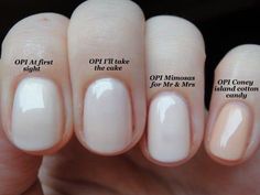 Opi Milky White, Milky White Nail Polish, Neutral Wedding Nails, Milky White Nail, Milky Nails, Gel Nail Colors, White Nail Polish, White Nail