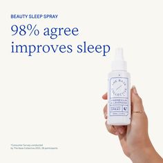 You know that feeling when you're just too tired to take on the day? We all have those days. But what if we told you there was a way to switch off and get your best sleep yet with a natural solution? One that contributes to a healthy sleep pattern with its hero ingredients - Magnesium, Lavender Essential Oil and Organic Chamomile Extract - which have been traditionally around the world to soothe stresses, relieve tension, and calm the body and mind. Our comforting and lightweight Beauty Sleep Sp Lavender For Sleep, Magnesium Spray, Sleep Spray, Improve Sleep, Lack Of Sleep, Sleep Pattern, Healthy Sleep, Lavender Essential Oil, Good Sleep