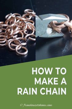 How To Make A DIY Rain Chain With Copper Tubing Rain Chain Installation, Diy Copper, Copper Diy