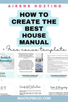 how to create the best house manual for airbn hosting and free printables