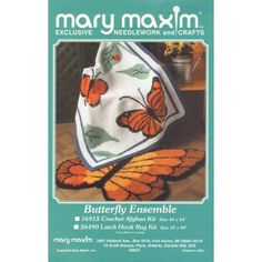 the butterfly ensemble is featured in this pattern for mary molym's butterflies