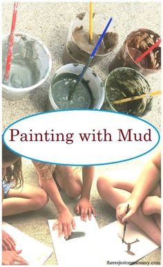 Nature, Process Art, Pre School, Mud Painting, Mud Paint, Painting Activities, Nature Crafts, Craft Activities, Cotton Candy Machine