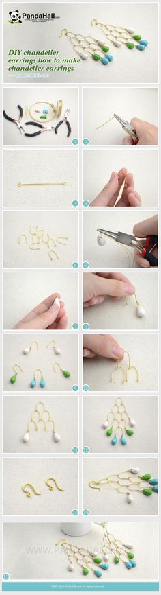 the instructions for how to make beaded necklaces with pearls and beads on them