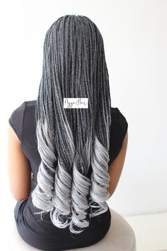 IMG_5370 Short Gray Braids For Black Women, Grey Braided Hairstyles For Black Women, Braided Gray Hair, Reverse Gray Ombre Hair, Grey Goddess Braids, Gray Crochet Hairstyles For Black Women, Gray And Black Braids, Grey Knotless Box Braids, Gray Braids For Black Women