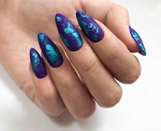 Korean Manicure, Nail Art Designs Videos, Cute Gel Nails, Dark Nails, Foil Nails, Chic Nails, Chrome Nails, Purple Nails, Holiday Nails