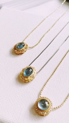 Aquamarine stone; adjustable ball chain approx 41-45cm; gold plated 925-silver ball chain. Default chain is the gold ball chain. Gold Ball Chain, Ball Pendant Necklace, 18k Gold Necklace, Pendant Necklace Gold, Ball Necklace, Aquamarine Stone, Ball Pendant, Gold Pendant Necklace, Ball Chain