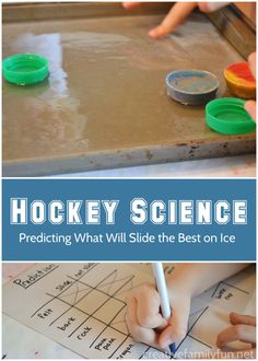 hockey science practicing what will slide the best on ice with this fun activity for kids