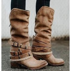 Category:Boots; Upper Materials:PU; Season:Fall,Winter; Heel Type:Block Heel; Gender:Women's; Activity:Walking; Toe Shape:Round Toe; Type:Knee High Boots; Style:Vintage,Elegant; Heel Height(inch):1-2; Outsole Materials:Rubber; Occasion:Daily,Outdoor; Closure Type:Zipper; Listing Date:09/07/2023; Production mode:External procurement; 2024 Trends:Riding Boots,Slouchy Boots,Plus Size; Foot Length:null; Foot Width:null; Size chart date source:Provided by Supplier. Plus Size Boots, Boots Plus Size, Low Heel Boots, Slouchy Boots, Boots Cowboy, Western Boots Women, Chunky Heels Boots, Rounded Toe Boots, Zipper Boots