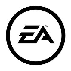 the ea logo in a black and white circle