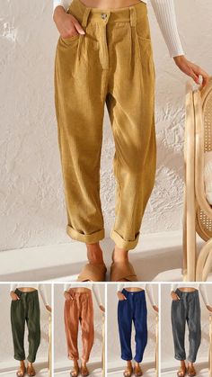 Buy 3 Get 15% off, you will love at great lowest price. Women's Relaxed Fit All Day Straight Leg Pant. fit for spring, summer, fall outfits. Summer Fall Outfits, Beauty Makeover, Straight Leg Pant, Loose Trousers, Stylish Pants, Elegant Blouses, Spring Outfits Women, Simple Shirts, Loose Pants