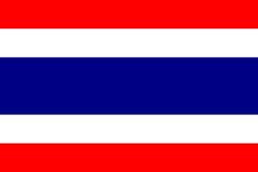 the flag of thailand is shown in red, white and blue