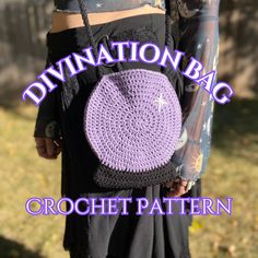 a crochet bag is shown with the words,'diffnation bag crochet pattern '