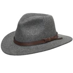 Grey Classic Wool Felt Hat For Winter, Classic Winter Travel Hats, Winter Outdoor Hats With Short Brim, Wide Brim Wool Fedora For Winter, Classic Winter Hat Bands For Travel, Classic Fur Felt Hat For Travel, Wool Fedora With Curved Brim For Winter, Classic Felt Hat For Travel In Fall, Adjustable Wool Felt Hat For Winter