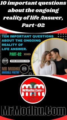 an advertisement with the words, 10 important questions about the ongoing reality of life answer part - 02