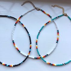 Sunset Inspired Seed Bead Necklace Choker Handmade - Etsy Minimalist Beaded Necklaces For Everyday, Choker Handmade, Beaded Jewelry Designs, Holiday Summer, Hair Wraps, Necklace Ideas, Belly Chain, Jewelry Making Ideas, Seed Bead Necklace