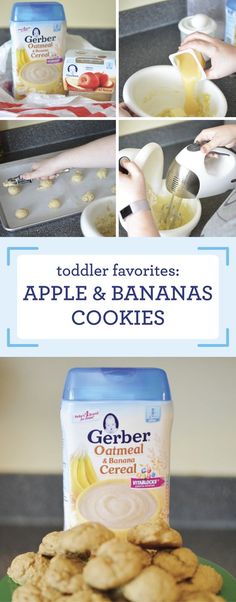 toddler favorites apple and banana cookies