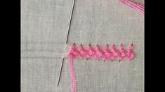 the stitches are being sewn together on the fabric