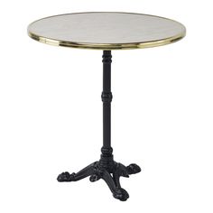 3-Prong Cast Iron French Bistro Table Base | touchGOODS Bistro Table Ideas, Iron Bistro Table, Bistro Outdoor, Table Base Design, Marble Laminate, Wine Cellar Ideas, Cellar Ideas, Parisian Bistro, Laminate Table Top