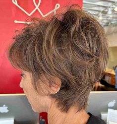 Short Shag Haircuts For Thick Hair 2023, Short Messy Shag Haircuts, Shaggy Edgy Short Hair, Feathered Short Hairstyles, Messy Short Hair Women, Messy Pixie Haircut Choppy Layers Short Shag, Messy Layers Short Hair, Short Hairstyle Women With Layers, Choppy Layers For Short Hair