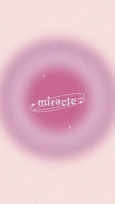 a pink circle with the word mirage on it