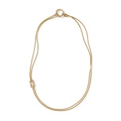 Love Knot Convertable Necklace, Gold, 1.8MM