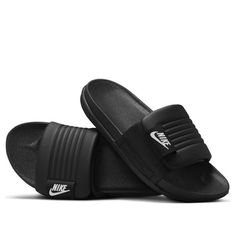 Black Slides For Streetwear In Spring, Black Slides For Spring Streetwear, Black Sports Slides, Nike Black Synthetic Slides, Nike Black Slides For Spring, Black Synthetic Slides For Sports, Black Sporty Slides For Sports, Black Synthetic Slides For Streetwear, Nike Black Sporty Slides