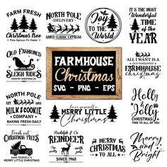 farm house christmas svg bundle