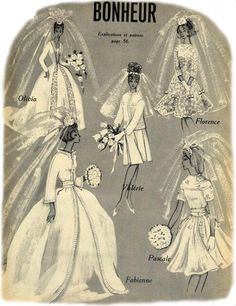 vintage wedding gowns and bridal gowns from the 1950's or 1960s's