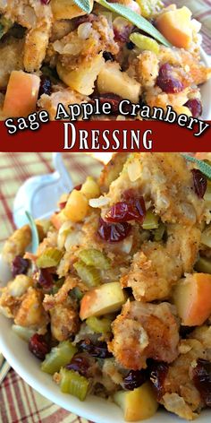 this is an apple cranberry dressing recipe