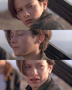 two different shots of a young man with his eyes closed