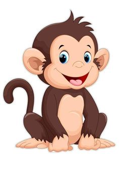 a smiling monkey sitting on the ground