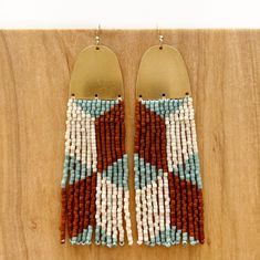 Lillie Nell Tushka Earrings in medicine Desert Beaded Earrings, Choctaw Language, Seed Bead Jewelry Patterns, Beaded Jewelry Earrings, Beaded Earrings Tutorials, Seed Bead Patterns, Beaded Earrings Patterns, Earring Tutorial, Beaded Accessories