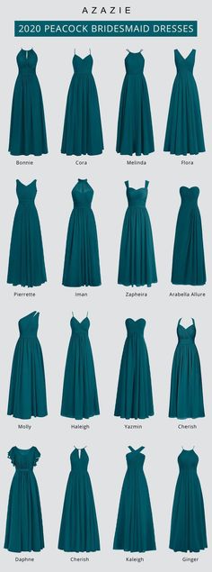 Peacock Bridesmaid Dresses, Bridesmaid Dresses Under 100, Long Gown Design, Fall Bridesmaid Dresses, Simple Frocks, Long Dress Design, Quick Outfits, Stylish Dress Book