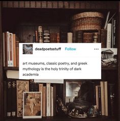 a book shelf filled with lots of books