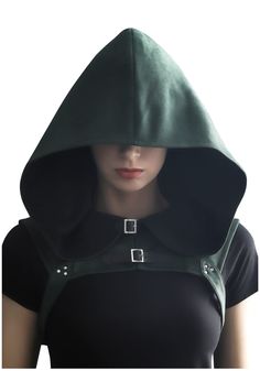 PRICES MAY VARY. Package Includes: Medieval Hooded Cowl Hat*1, aviailable in 4 colors, black/brown/blue/green Quality Material: This steampunk cape is made of imitation sheepskin fabric, which has the advantages of good thermal performance, not fade for long time use Various Occasions: This hooded cowl are great for cos medieval monks/wizards/death/vampires, etc; and suitable for comic exhibitions, halloween costume, theme parties and daily wear Easy to Wear: This steampunk cloak cap is fixed wi Rogue Hood Pattern, Womens Steampunk Costume, Short Hooded Cape Pattern, Cloaked Woman, Cowl Hood, D&d Costume, Cloak Hood, Medieval Steampunk, Alchemist Costume