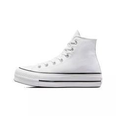 Converse Chuck Taylor All Star Platform Lift "White" Women's Shoe - Hibbett | City Gear All Star Platform, Taylor Outfits, Preppy Shoes, Shoe Wishlist, White Shoes Women, 7th Grade, Converse Chuck Taylor All Star, Shoes White, Chuck Taylor All Star