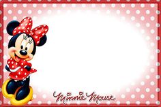 a minnie mouse photo frame with polka dots