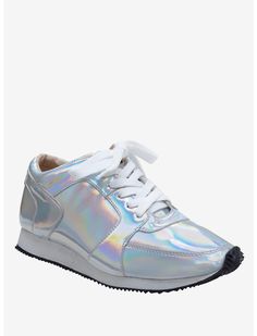 Holographic Sneakers, Holographic Accessories, Holographic Fashion, Fold Over Boots, Silver Holographic, Gold Sneakers, Shoes Collection, Latest Shoes, Guys And Girls