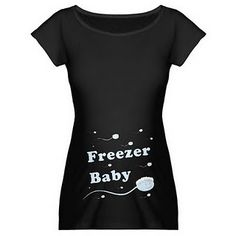 a women's t - shirt with the words freezer baby printed on it