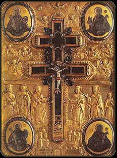 Piece of the genuine Holy Cross in mount Athos, gift of Byzantine Emperors. This cross "sweats" on its feast day. The Crucifixion, Mount Athos, Byzantine Empire, Christian Symbols, Religious Images, Holy Cross